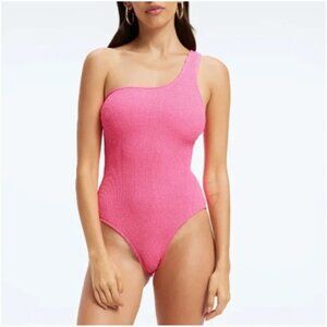Good American Always Fits One Shoulder One Piece Swimsuit Pink Size 5/6